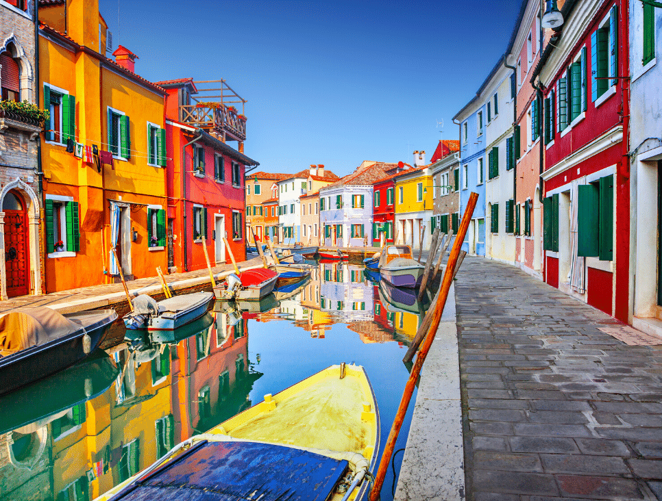 My tour live - visit L'île de Burano à Venise, Italie